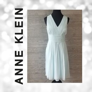 NWT ANNE KLEIN Sky Blue Silk Dress A0002.8